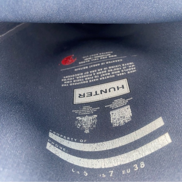 Hunter Boots Women Original Tall Gloss Graphite Gray Rain Boots Outerwear Size 7 - Picture 11 of 12